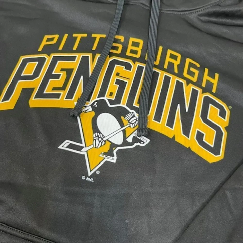 NWOT Pittsburgh Penguins NHL Adidas Performance Hoodie Black‎ Men's Size Large
